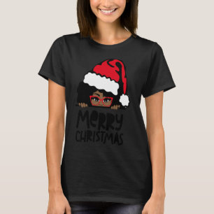 That Melanin Christmas Mrs. Claus Santa Black Peek T-Shirt