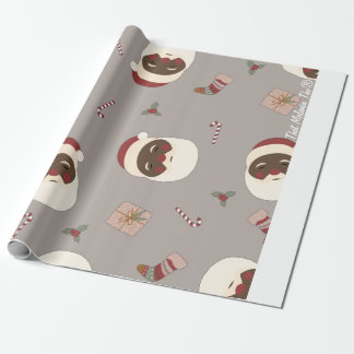That Melanin Tho® Black Santa Vintage Christmas Wrapping Paper