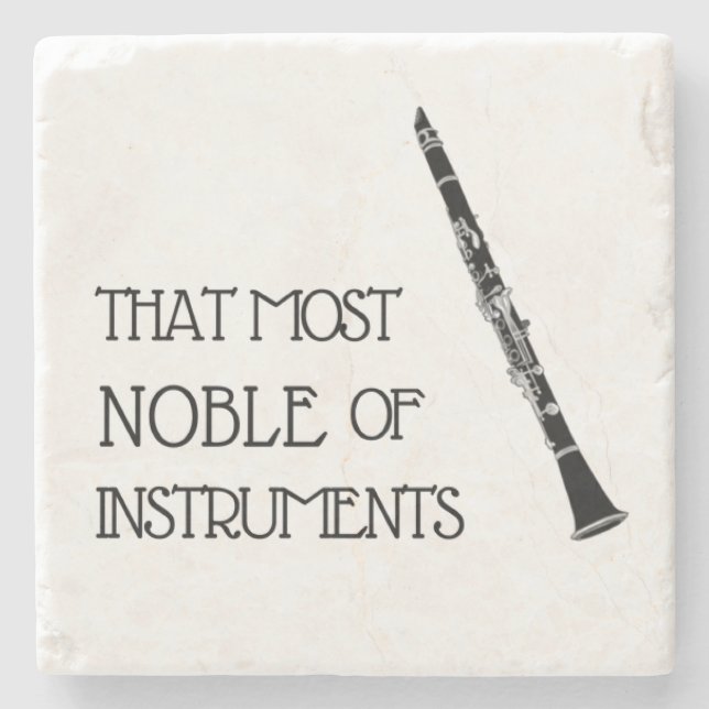 That Most Noble of Instruments - Clarinet Coaster (Front)