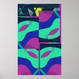 That New Memphis Masquerade Wave Poster