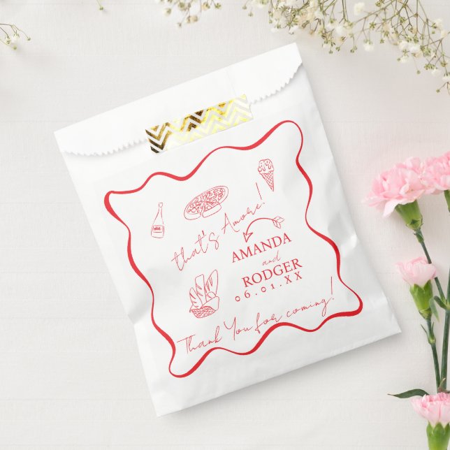 That’s Amore Italian Doodles Wedding  Favour Bags (Sealed)