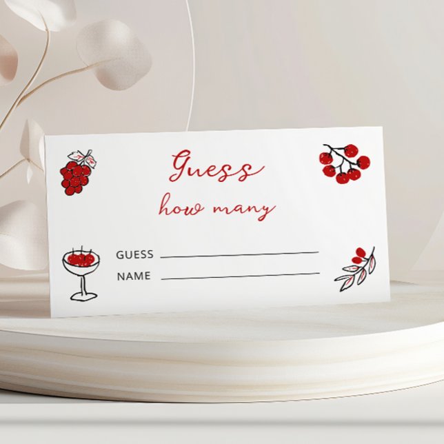 That’s Amore Italian Food Red Guess How Many Enclosure Card (Creator Uploaded)