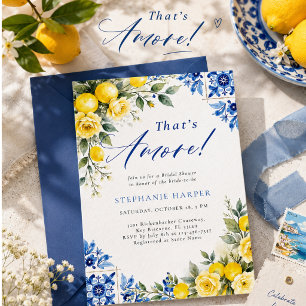 That’s Amore Italian Lemon Bridal Shower  Invitation