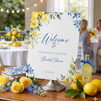 That’s Amore Italian Lemon Bridal Shower Pedestal Sign