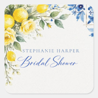 That’s Amore Italian Lemon Bridal Shower Square Sticker