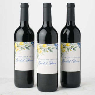 That’s Amore Italian Lemon Bridal Shower Wine Label
