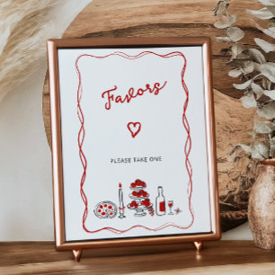 That’s Amore Italian Red Bridal Shower Favors Poster