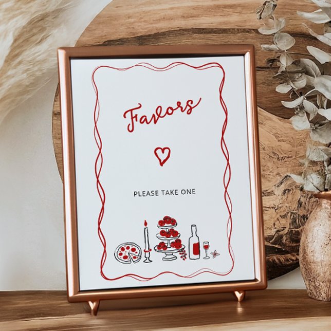 That’s Amore Italian Red Bridal Shower Favours Poster (Creator Uploaded)