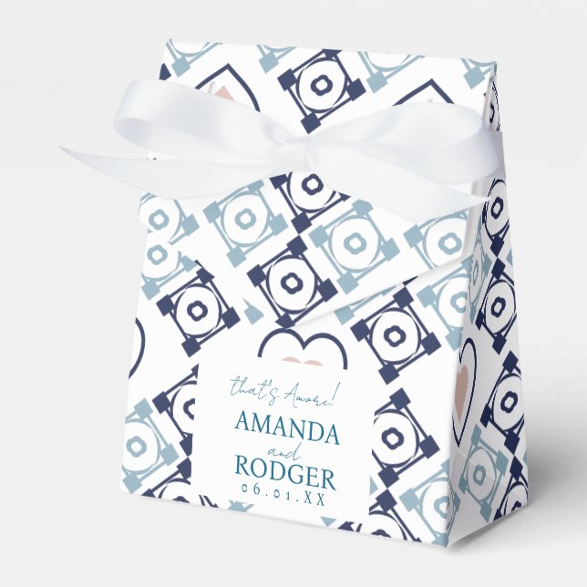 That’s Amore Italian Tiles and Hearts Favour Box (Front Side)