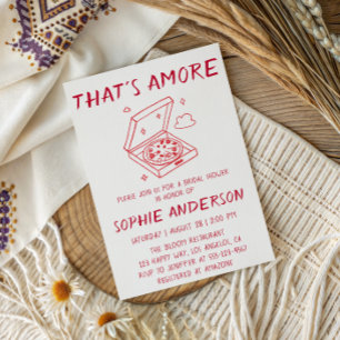 That’s Amore Pizza Bridal Shower Invitation