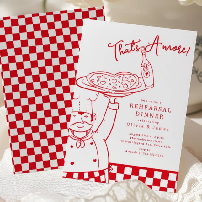 That’s Amore Pizza Rehearsal Dinner Invite (Creator Uploaded)