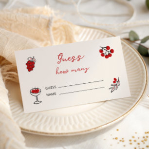 That’s Amore Red Bridal Shower Guess How Many Enclosure Card