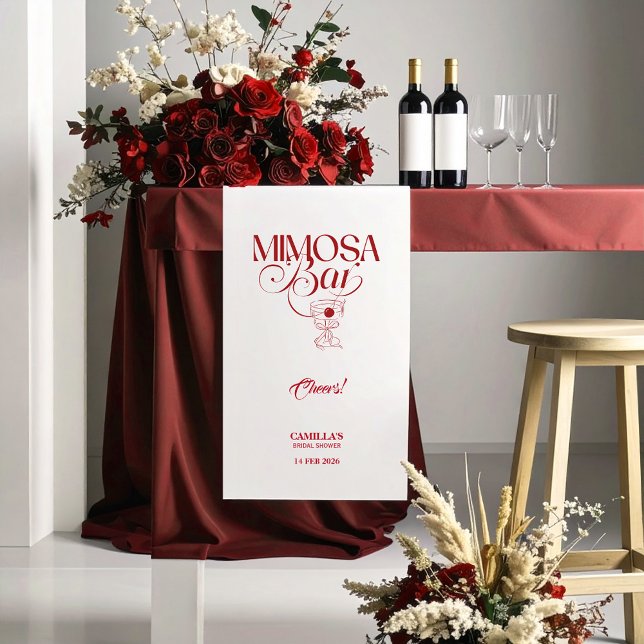 That’s Amore Red Bridal Shower Mimosa Bar banner (Creator Uploaded)