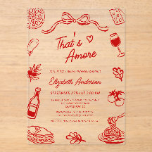 That’s Amore Red Italian Food Bridal Shower