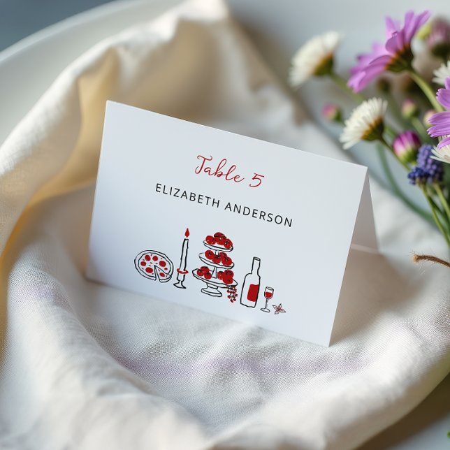 That’s Amore Whimsical Italian Red Place card (Creator Uploaded)