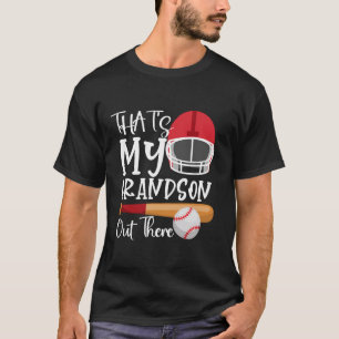 That S My Grandson Out There Baseball Grandma Moth T-Shirt