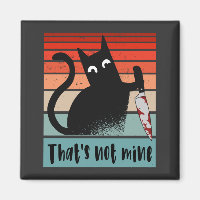 That’s not mine, Innocent Cat with knife Postcard
