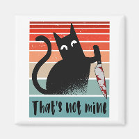 That’s not mine, Innocent Cat with knife Postcard
