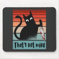 That’s not mine, Innocent Cat with knife Postcard 