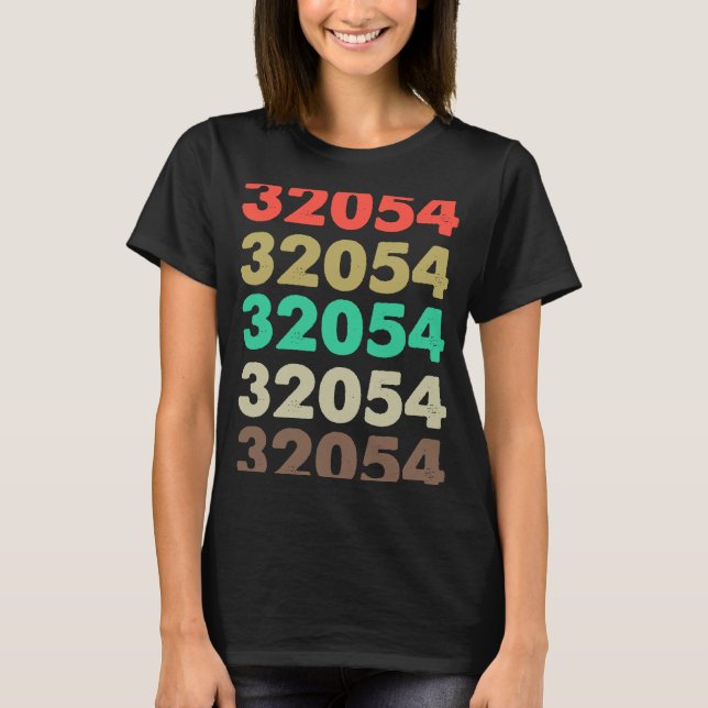 That Says 32054 Retro Zip code Zipcode  32054 T-Shirt (Front)