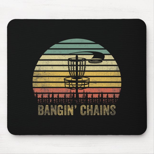 That Says Ngin' Chains - Disc Golf Retro Sunset  Mouse Pad (Front)