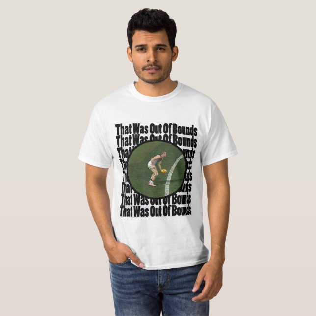 That Was Out Of Bounds - AFL Brian Taylor T-Shirt (Front Full)