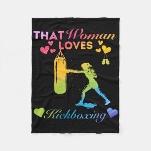 That Woman Loves Kickboxing Fleece Blanket