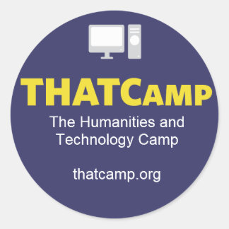 THATCamp sticker with graphic