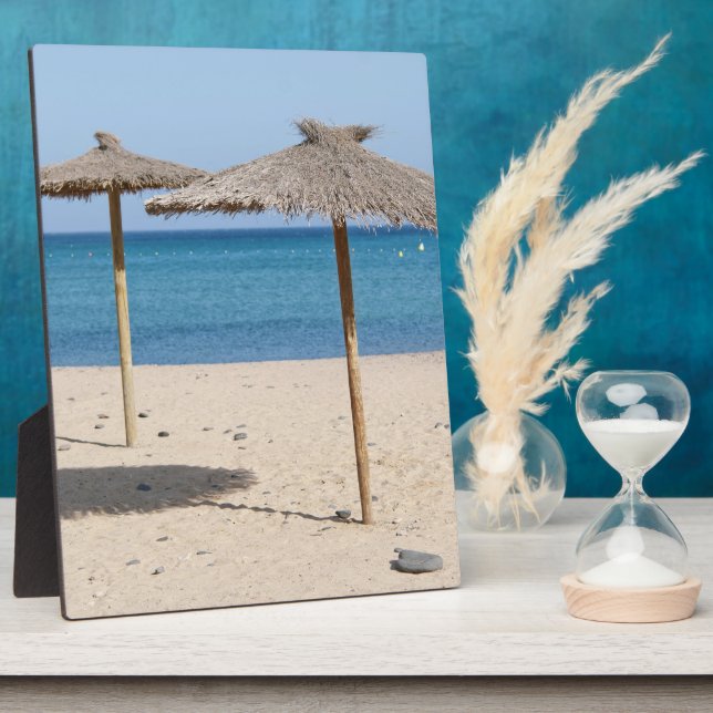 Thatch Beach Umbrellas Plaque (Side)