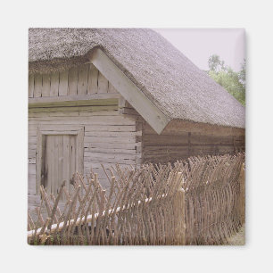 Thatch Roof House, Rumsiskes Museum, LITHUANIA - Magnet