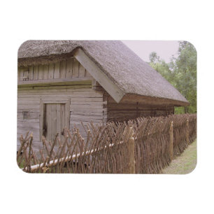 Thatch Roof House, Rumsiskes Museum, LITHUANIA - Magnet