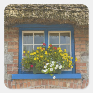 Thatched cottage, Adare, County Limerick, Square Sticker
