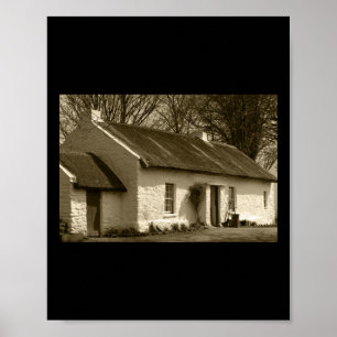 Thatched Cottage Omagh Tint Poster