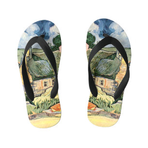 Thatched Cottages at Cordevill Vincent van Gogh Kid's Jandals