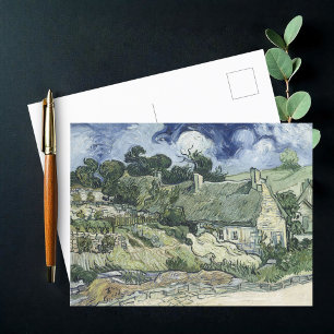Thatched Cottages at Cordeville, Vincent van Gogh Postcard