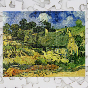 Thatched Cottages, Cordeville by Vincent van Gogh Jigsaw Puzzle