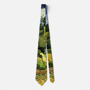 Thatched Cottages, Cordeville by Vincent van Gogh Tie