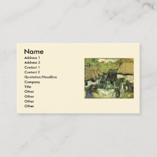 Thatched Cottages in Jorgus by Vincent van Gogh Business Card