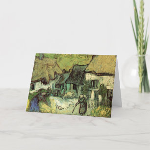 Thatched Cottages in Jorgus by Vincent van Gogh Card
