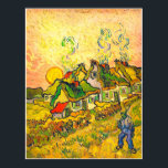 Thatched Cottages in the Sunshine (van Gogh) Poster<br><div class="desc">Full title - Thatched Cottages in the Sunshine Reminiscence of the North Another masterwork by Vincent van Gogh This masterful Van Gogh painting is sure to find favour with any art lover who has interest in the impressionist movement. By the way, Van Gogh paintings look fantastic in a slightly darkened...</div>