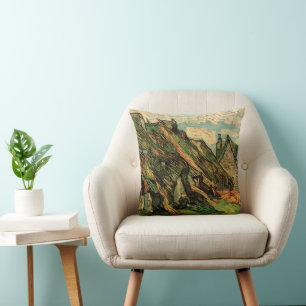 Thatched Sandstone Cottages by Vincent van Gogh Cushion