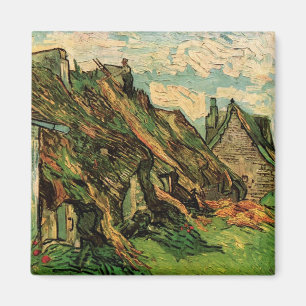Thatched Sandstone Cottages by Vincent van Gogh Magnet