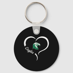 Thatcher Eagles Logo Half Heart Slogan Hs  Key Ring