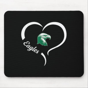 Thatcher Eagles Logo Half Heart Slogan Hs Mouse Pad