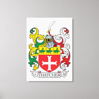 Thatcher Family Crest Canvas Print