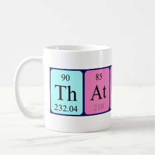 Thatcher periodic table name mug