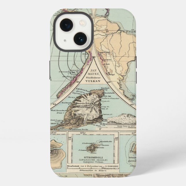 Thatigkeit des Erdinnern Atlas Map iPhone Case (Back)