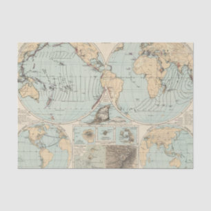 Thatigkeit des Erdinnern Atlas Map Tissue Paper