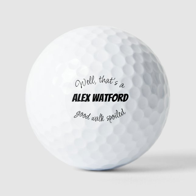 That's a good walk spoiled. Editable Golf Balls (Front)