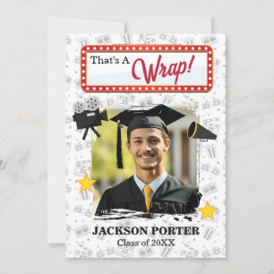 That's A Wrap Movie Inspired Graduation Party Invitation